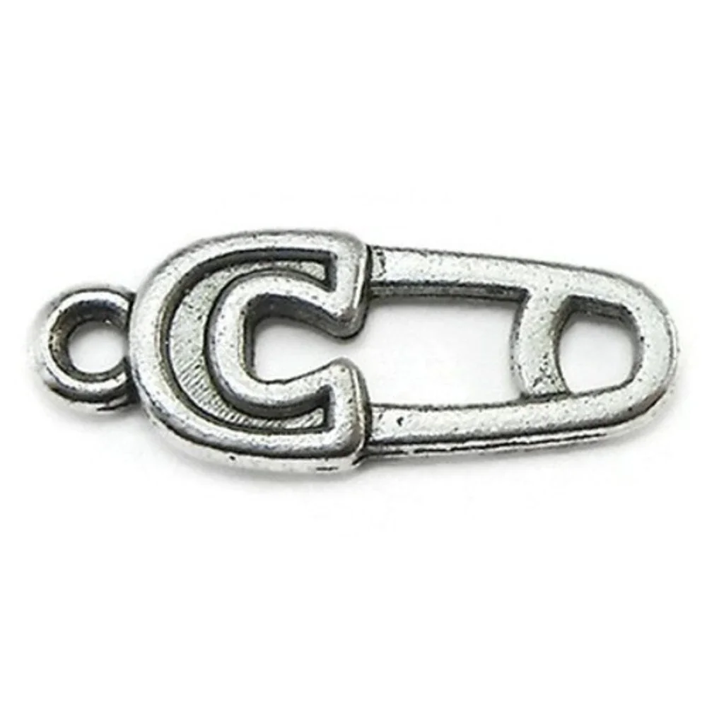 16pcs‎ Safety Pin Charms, baby shower announcement